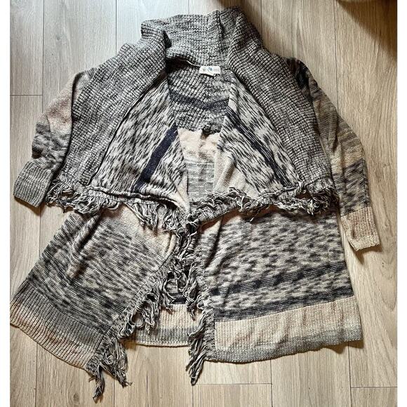 Knox Rose Cardigan Sweater Womens Size 1 Multicolor Open Front Boho Bohemian - Picture 1 of 5